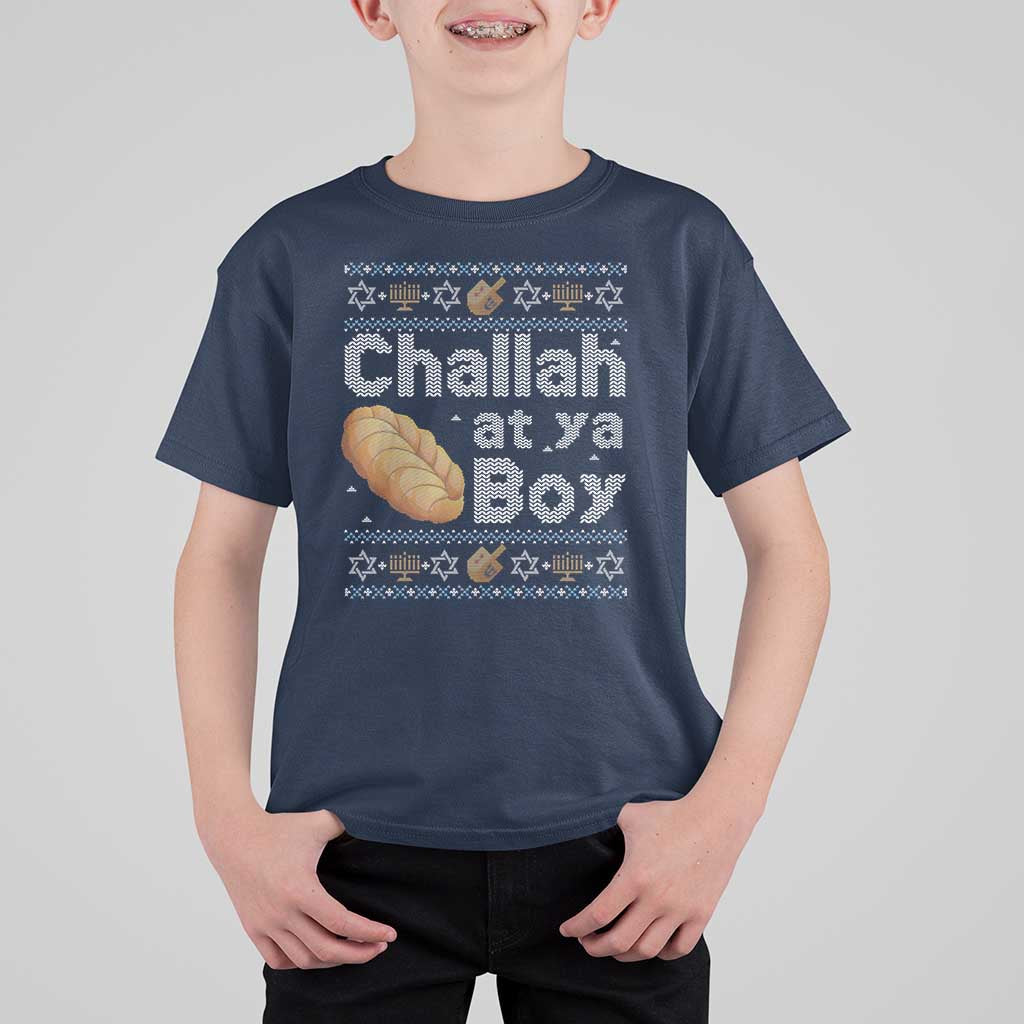 Funny Hanukkah T Shirt For Kid Challah At Ya Boy Jewish Holiday - Wonder Print Shop