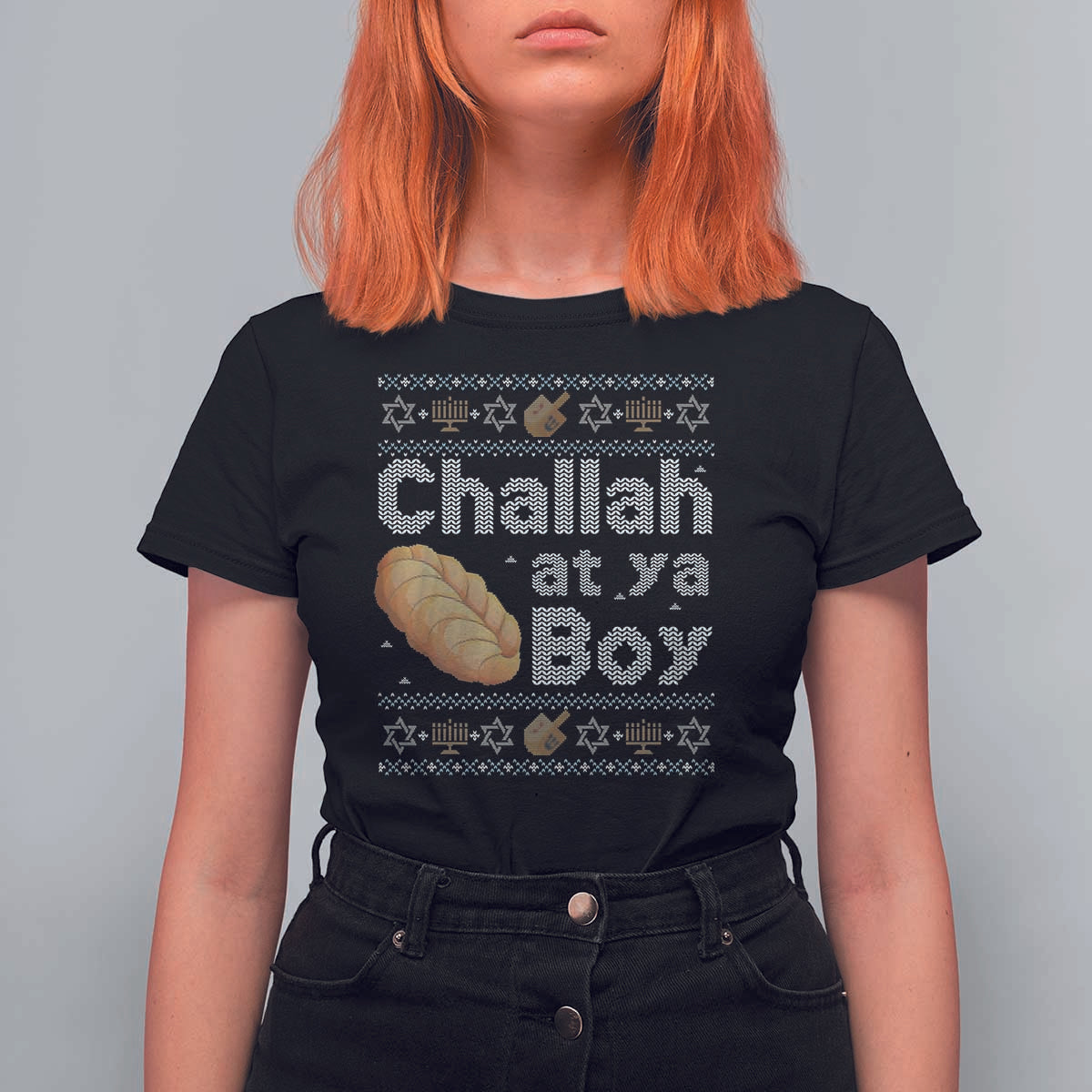 Funny Hanukkah T Shirt For Women Challah At Ya Boy Jewish Holiday - Wonder Print Shop