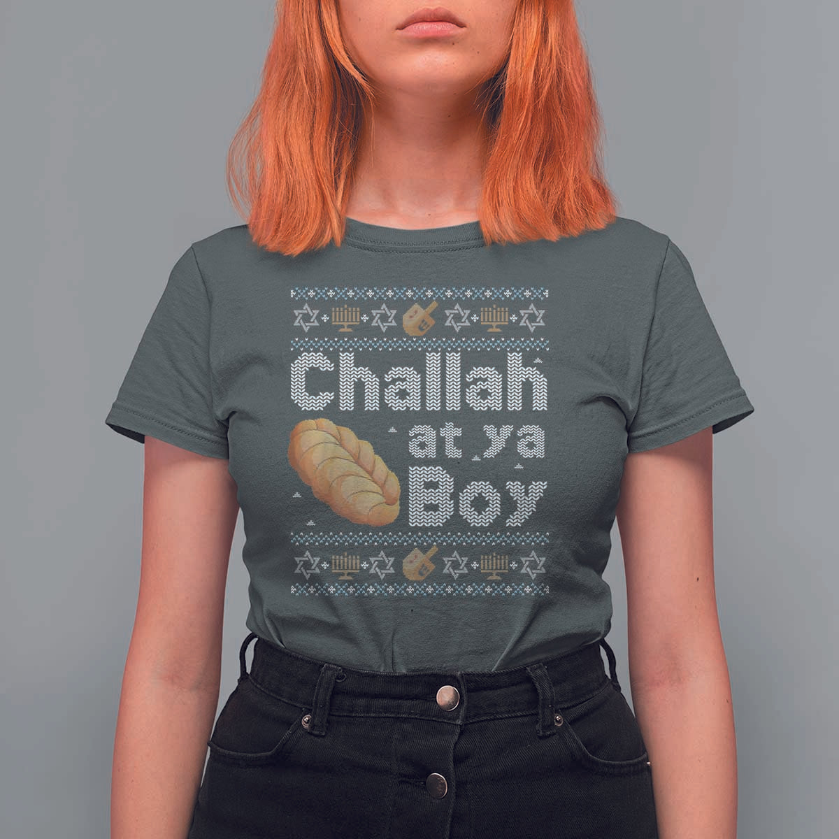 Funny Hanukkah T Shirt For Women Challah At Ya Boy Jewish Holiday - Wonder Print Shop