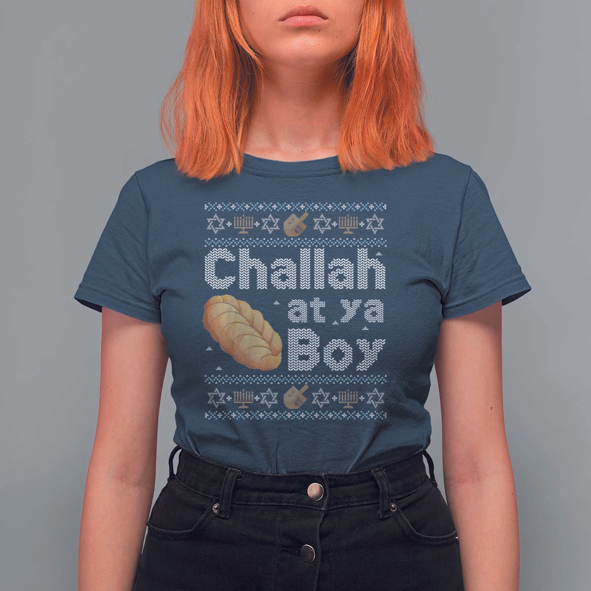 Funny Hanukkah T Shirt For Women Challah At Ya Boy Jewish Holiday - Wonder Print Shop