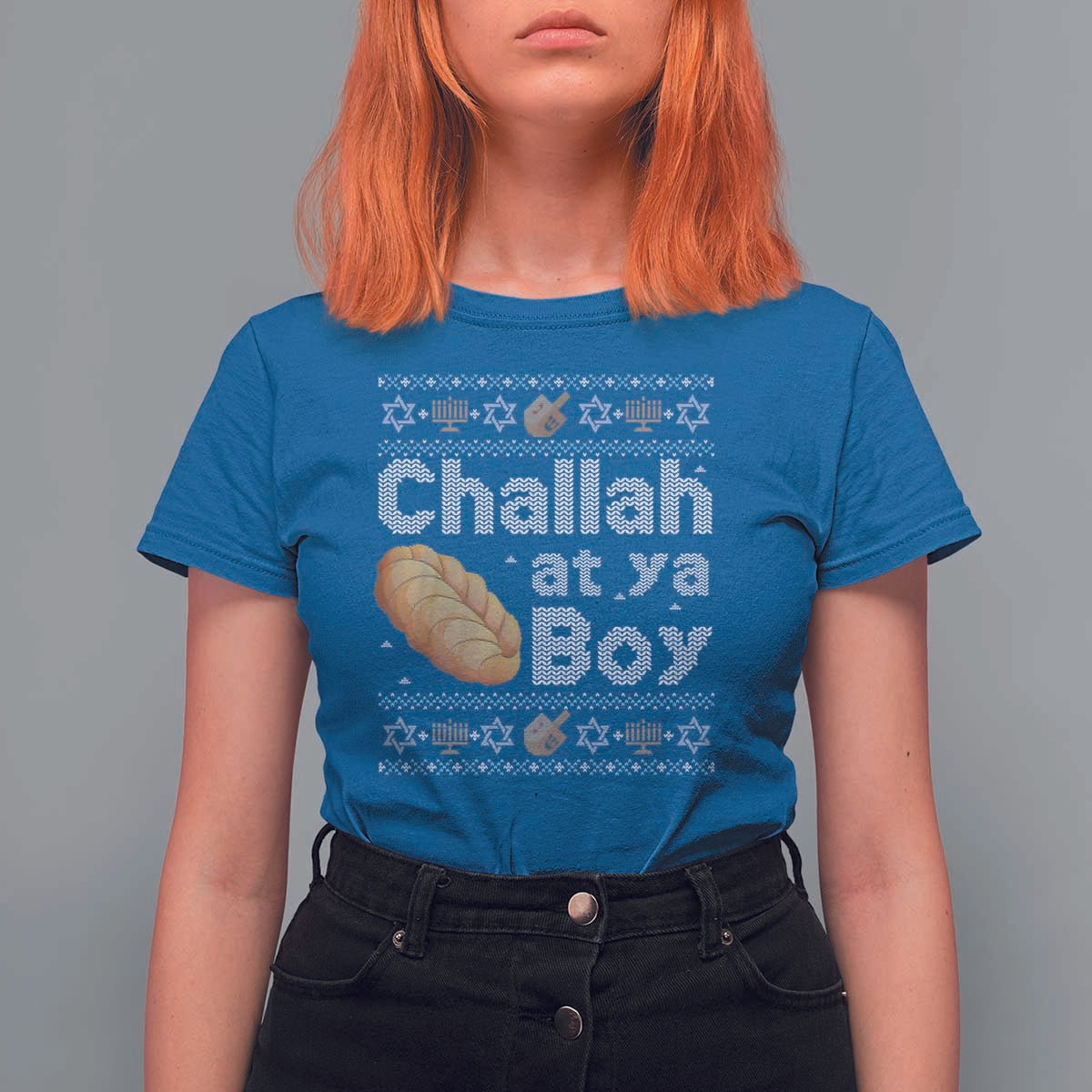 Funny Hanukkah T Shirt For Women Challah At Ya Boy Jewish Holiday - Wonder Print Shop