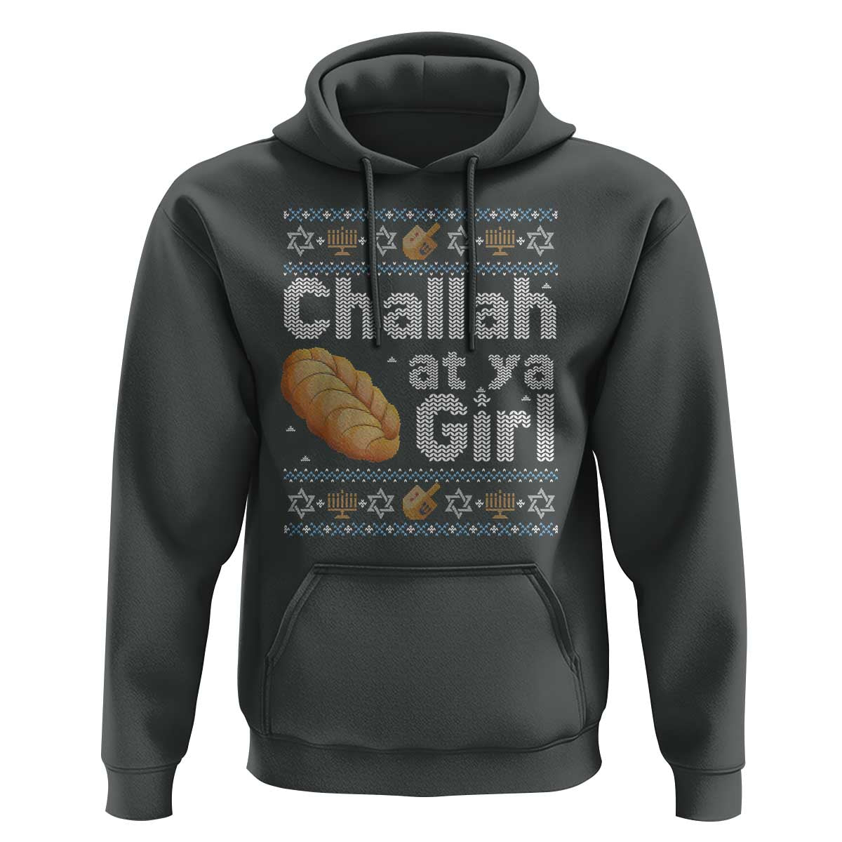 Funny Hanukkah Hoodie Challah At Ya Girl Jewish Holiday
