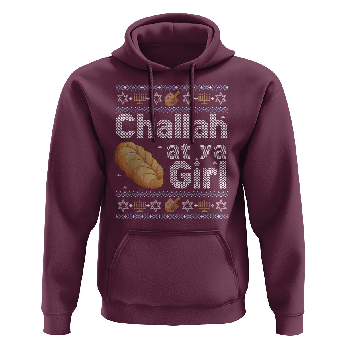 Funny Hanukkah Hoodie Challah At Ya Girl Jewish Holiday