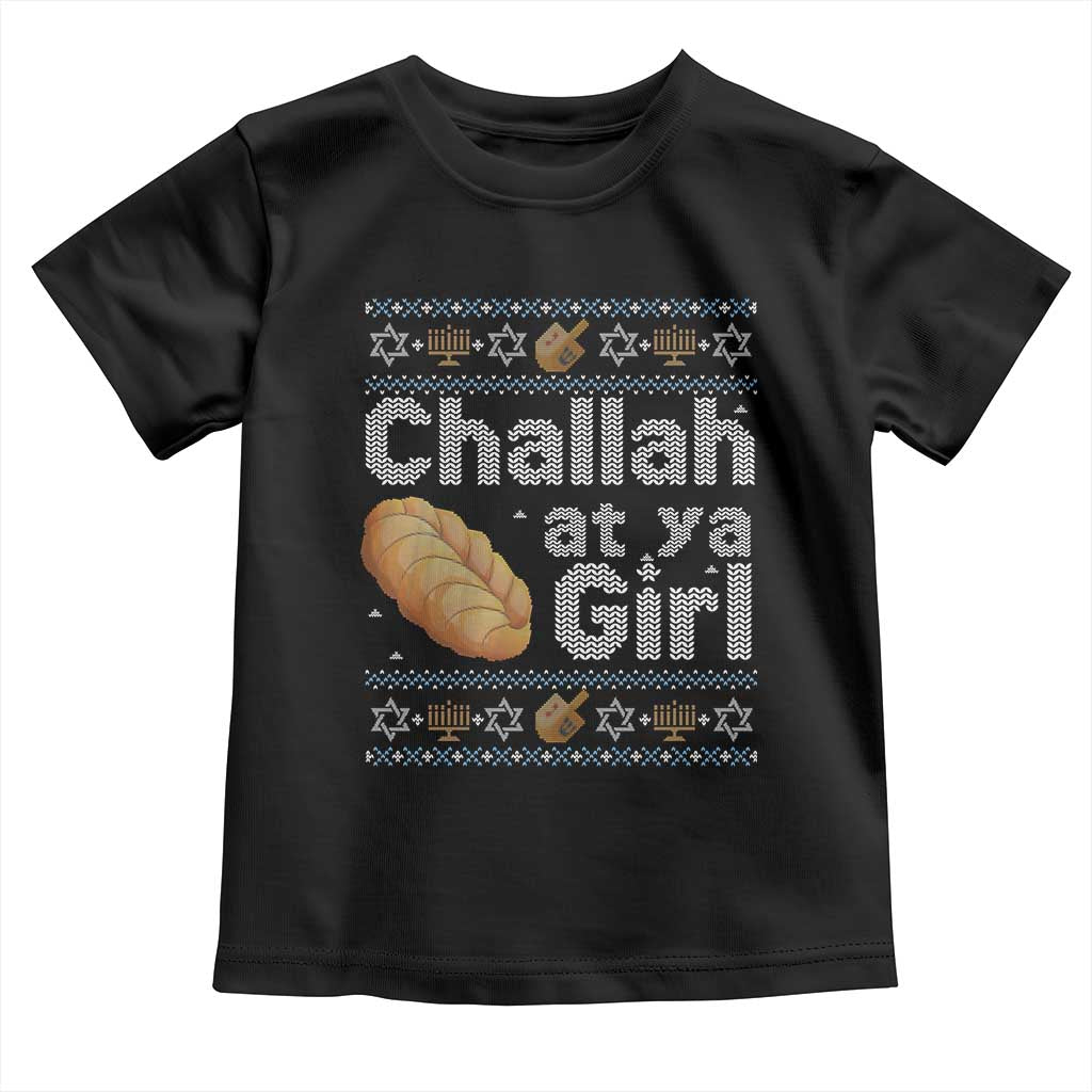 Funny Hanukkah Toddler T Shirt Challah At Ya Girl Jewish Holiday