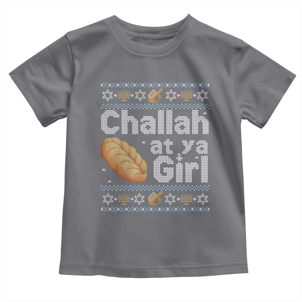 Funny Hanukkah Toddler T Shirt Challah At Ya Girl Jewish Holiday