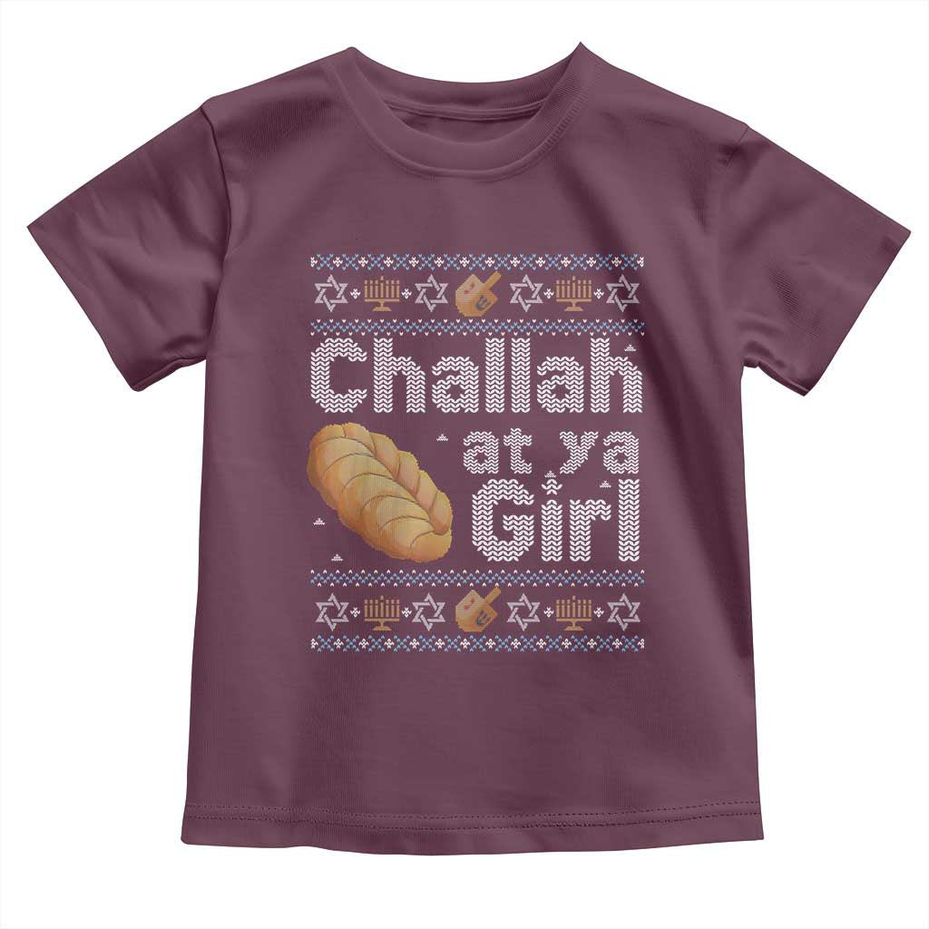 Funny Hanukkah Toddler T Shirt Challah At Ya Girl Jewish Holiday