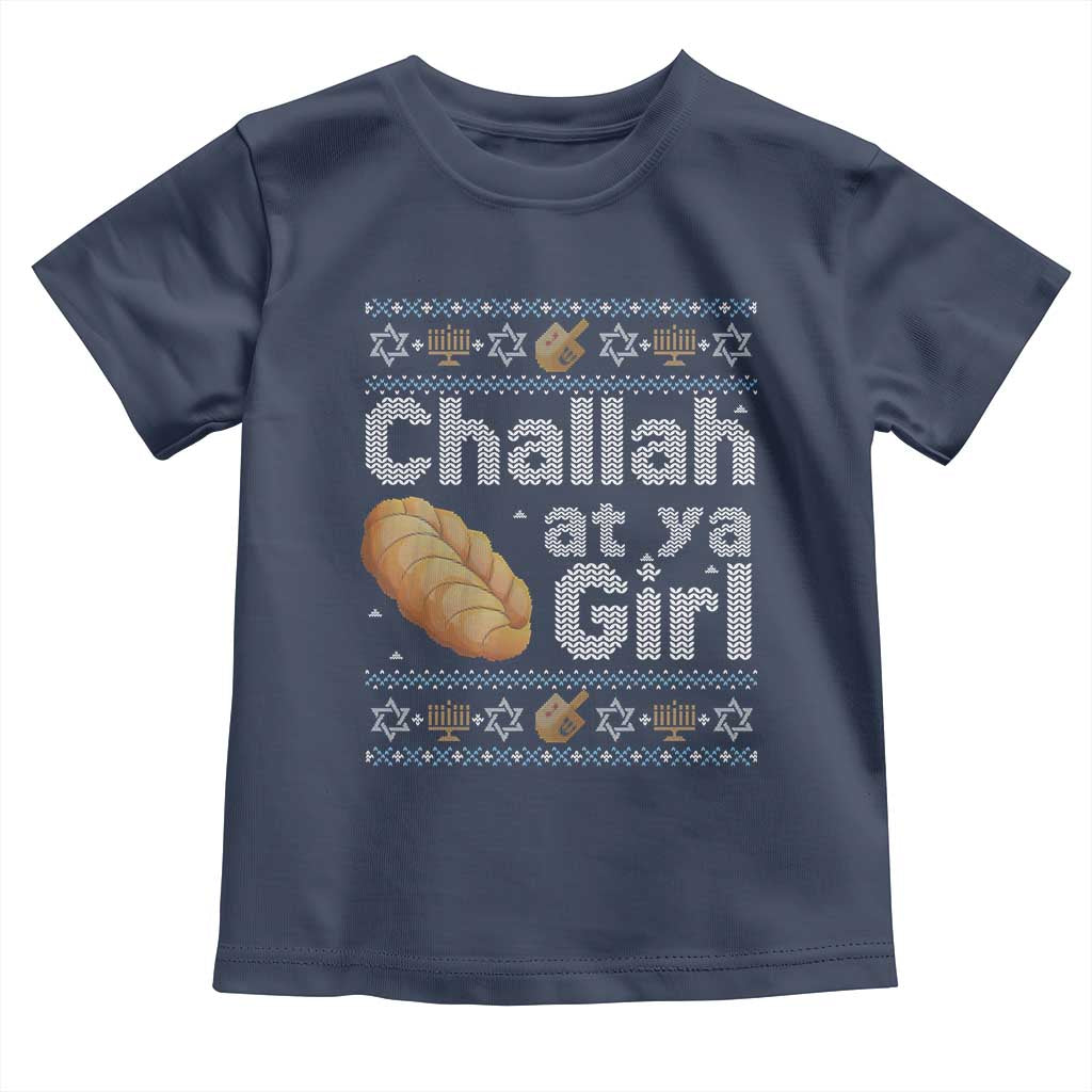 Funny Hanukkah Toddler T Shirt Challah At Ya Girl Jewish Holiday