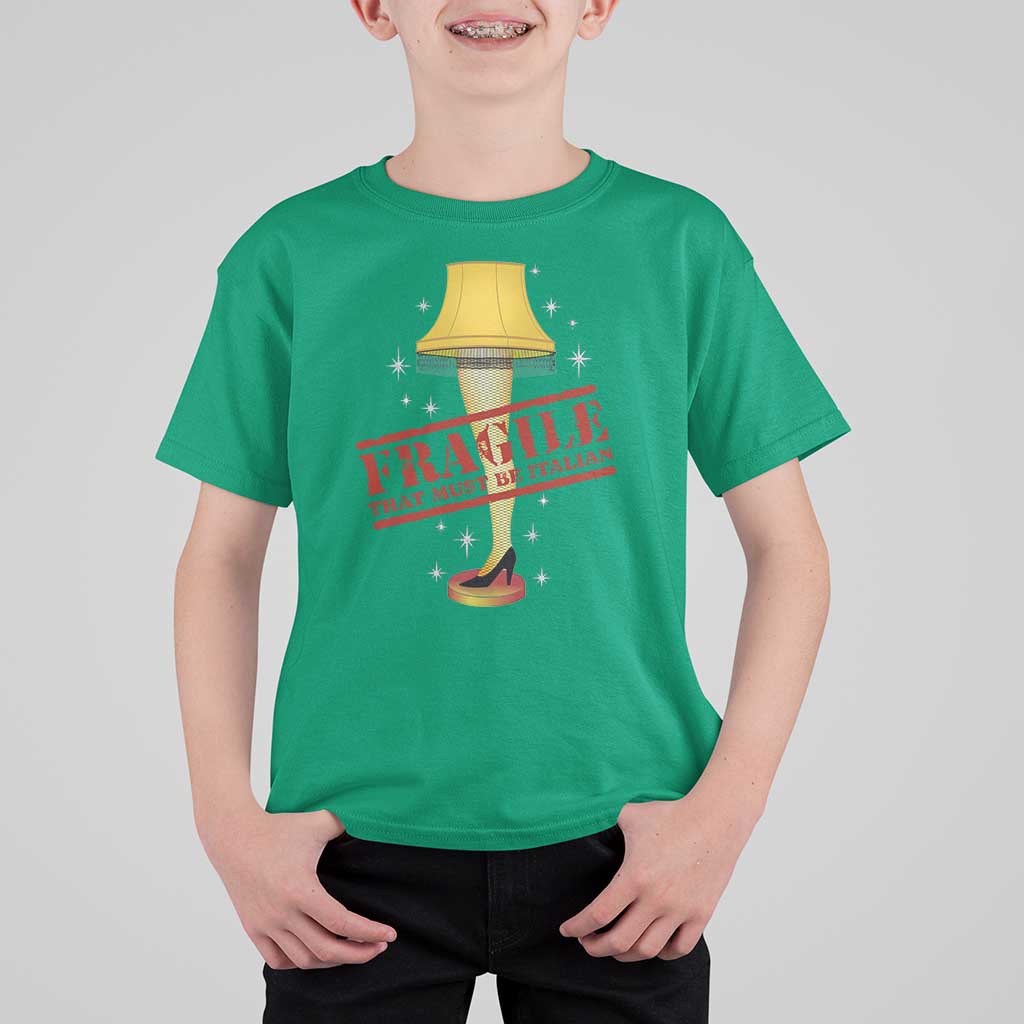 Funny Fragile That Must Be Italian Christmas Movie T Shirt For Kid - Wonder Print Shop