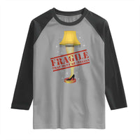 Funny Fragile That Must Be Italian Christmas Movie Raglan Shirt - Wonder Print Shop