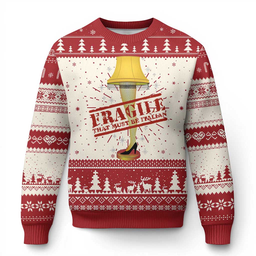Funny Fragile That Must Be Italian Xmas Movie Ugly Christmas Sweater - Wonder Print Shop