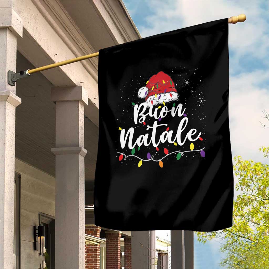 Funny Buon Natale Garden Flag Italian Christmas Italy Pride Santa Hat - Wonder Print Shop