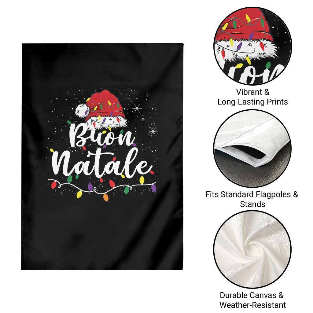 Funny Buon Natale Garden Flag Italian Christmas Italy Pride Santa Hat - Wonder Print Shop
