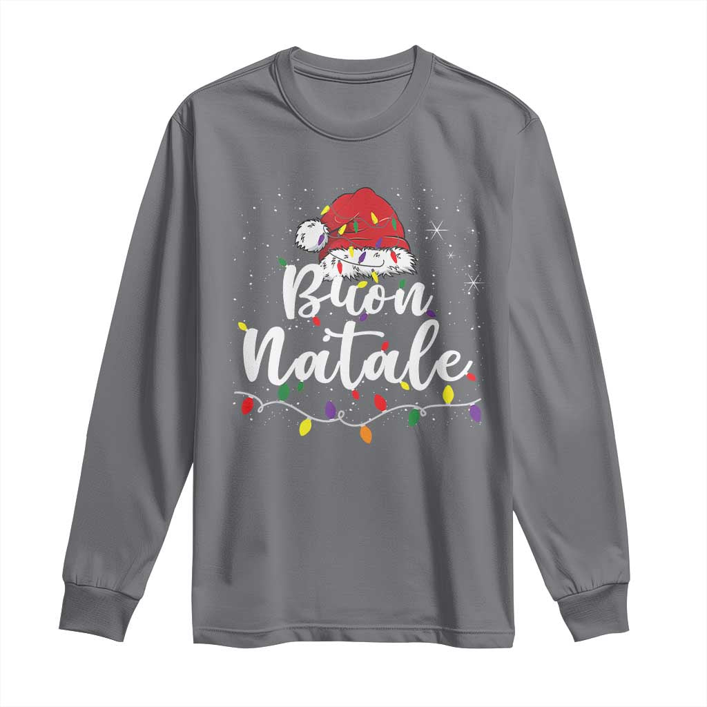 Funny Buon Natale Long Sleeve Shirt Italian Christmas Italy Pride Santa Hat
