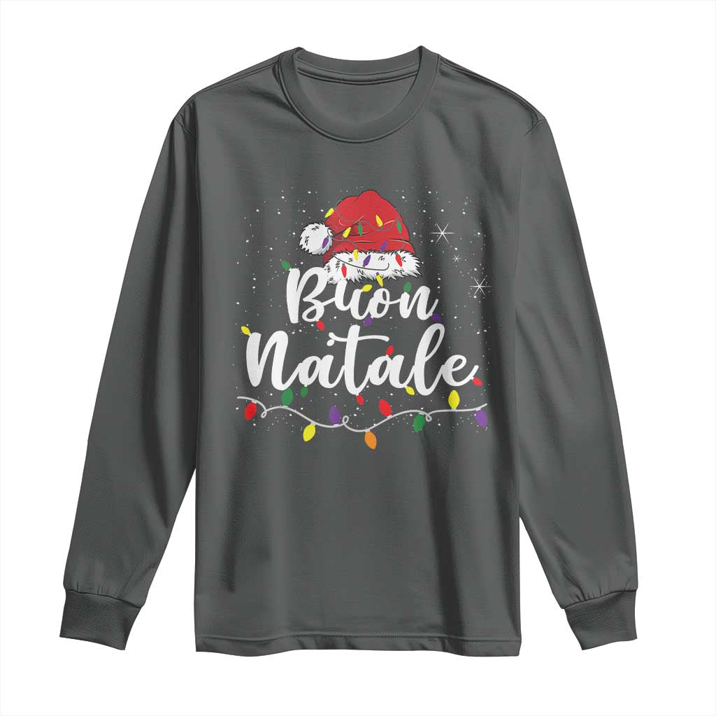 Funny Buon Natale Long Sleeve Shirt Italian Christmas Italy Pride Santa Hat