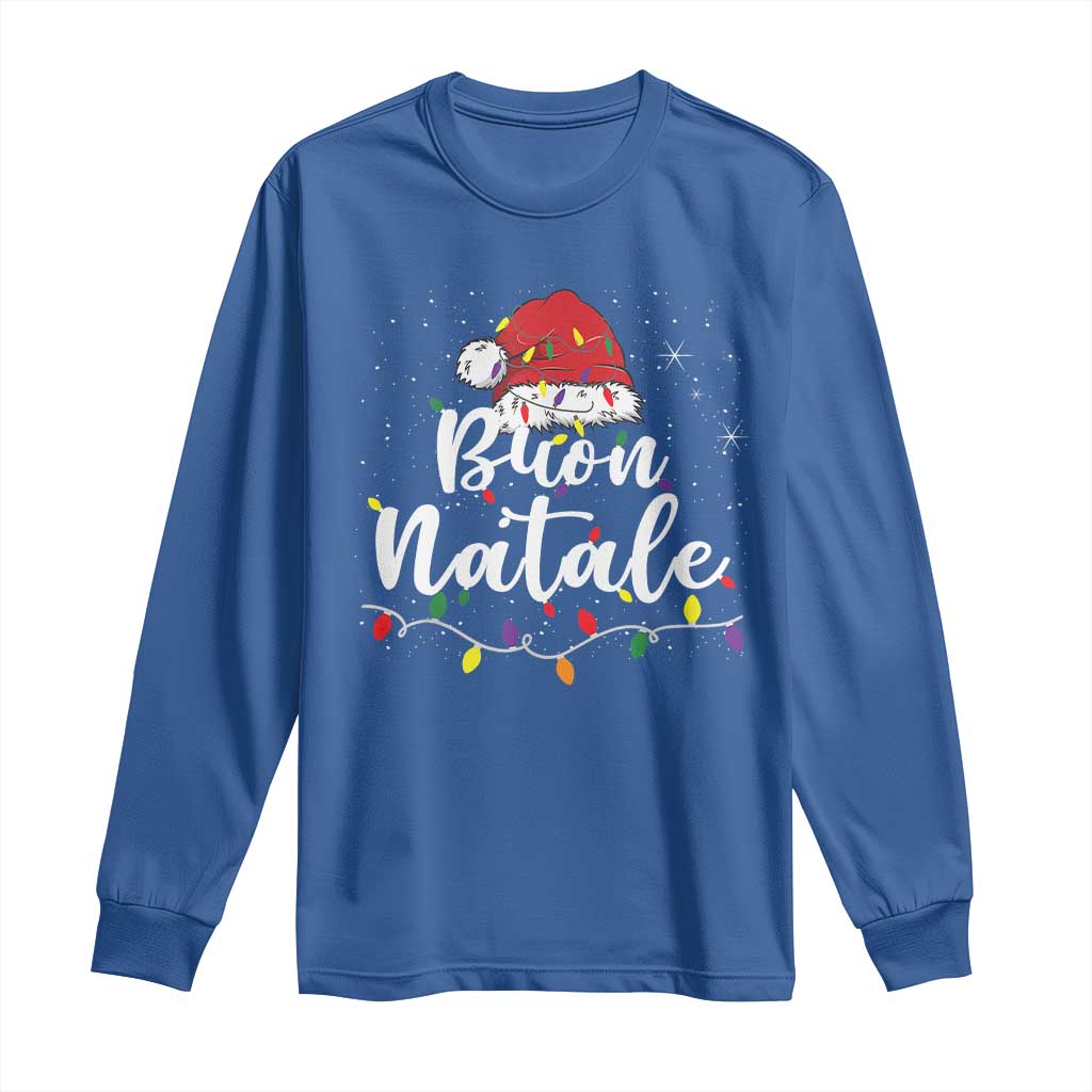 Funny Buon Natale Long Sleeve Shirt Italian Christmas Italy Pride Santa Hat