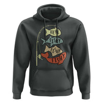 Funny Here Fishy Fishy Retro Fisherman Hoodie