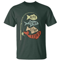 Funny Here Fishy Fishy Retro Fisherman T Shirt - Wonder Print Shop