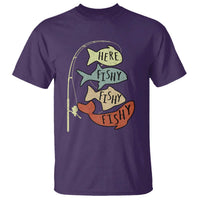 Funny Here Fishy Fishy Retro Fisherman T Shirt - Wonder Print Shop