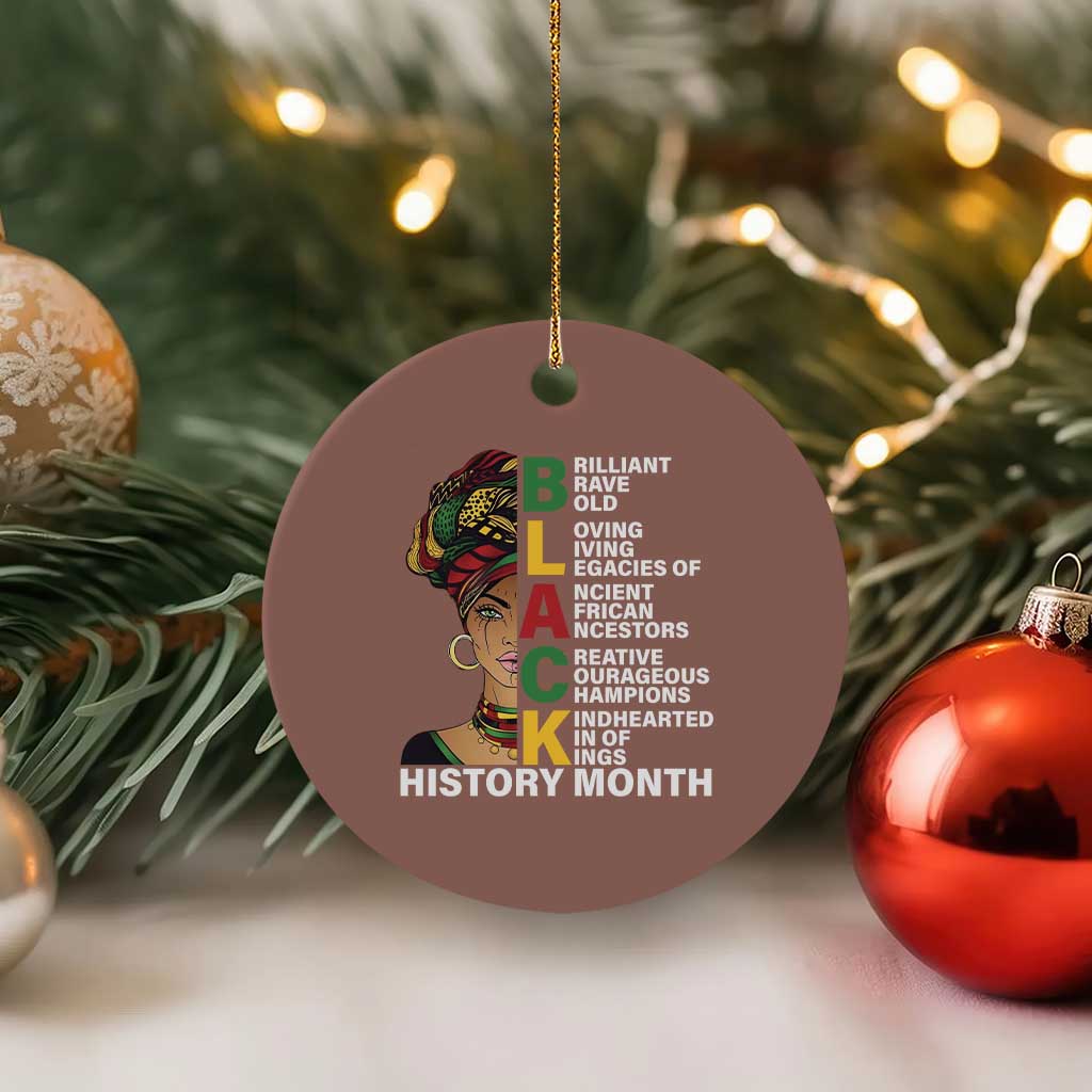 Black History Month Brilliant Brave Bold Ceramic Ornament African American Pride