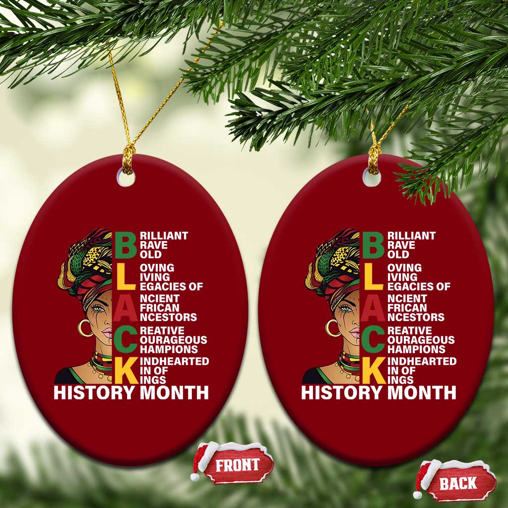 Black History Month Brilliant Brave Bold Ceramic Ornament African American Pride