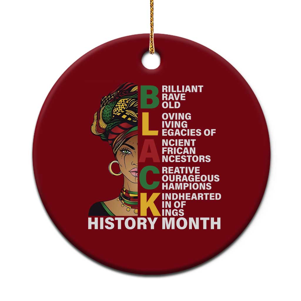 Black History Month Brilliant Brave Bold Ceramic Ornament African American Pride