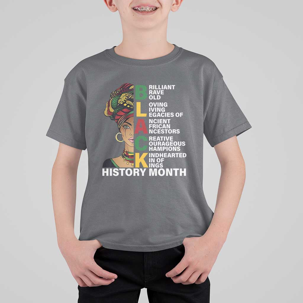 Black History Month Brilliant Brave Bold T Shirt For Kid African American Pride