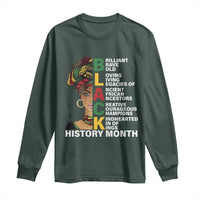 Black History Month Brilliant Brave Bold Long Sleeve Shirt African American Pride