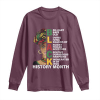 Black History Month Brilliant Brave Bold Long Sleeve Shirt African American Pride