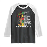 Black History Month Brilliant Brave Bold Raglan Shirt African American Pride