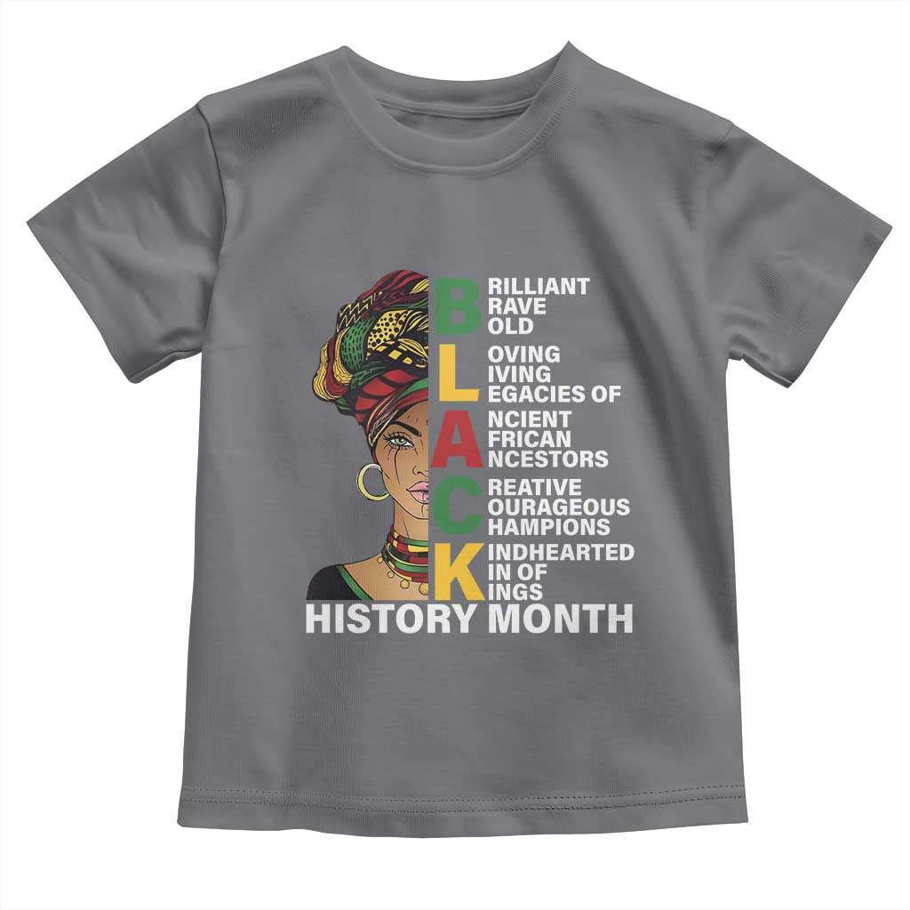 Black History Month Brilliant Brave Bold Toddler T Shirt African American Pride