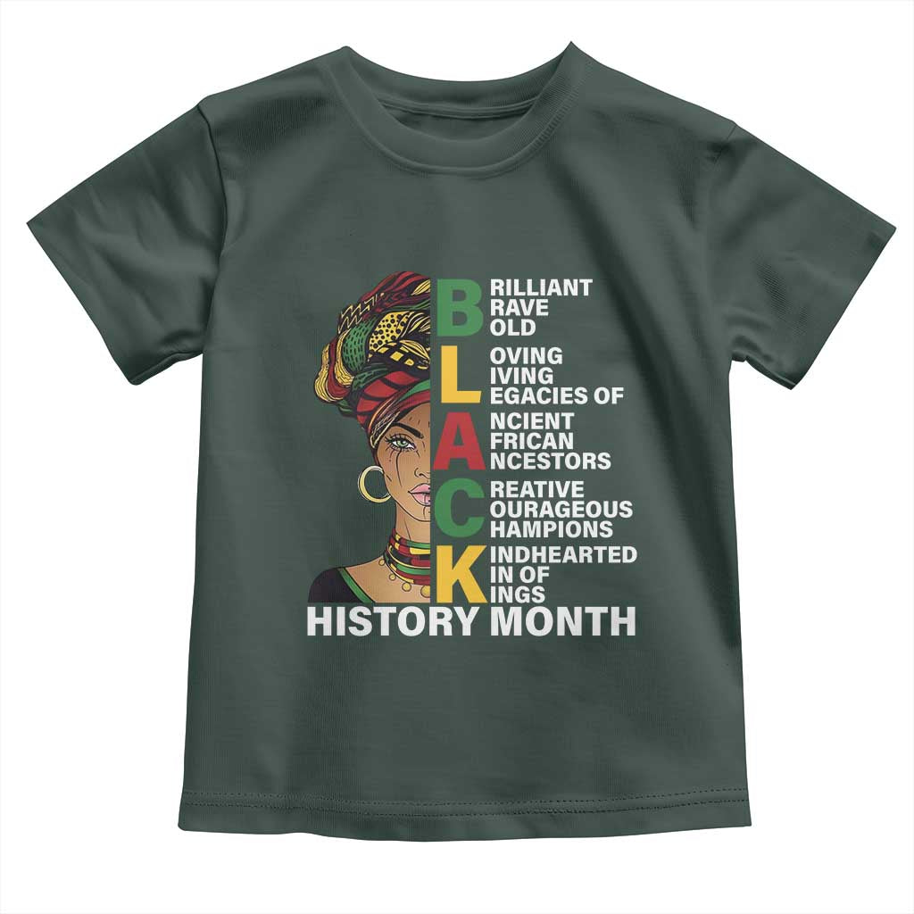 Black History Month Brilliant Brave Bold Toddler T Shirt African American Pride