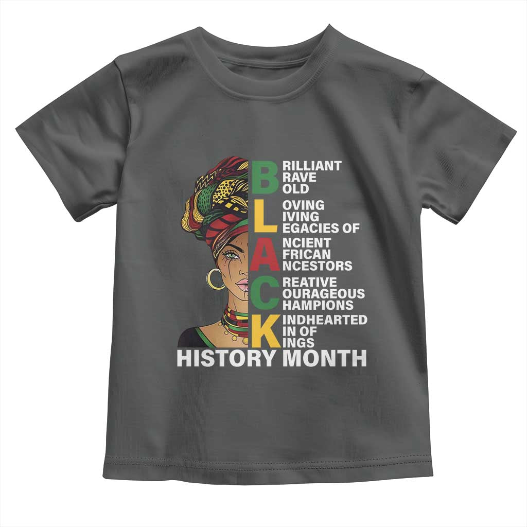 Black History Month Brilliant Brave Bold Toddler T Shirt African American Pride