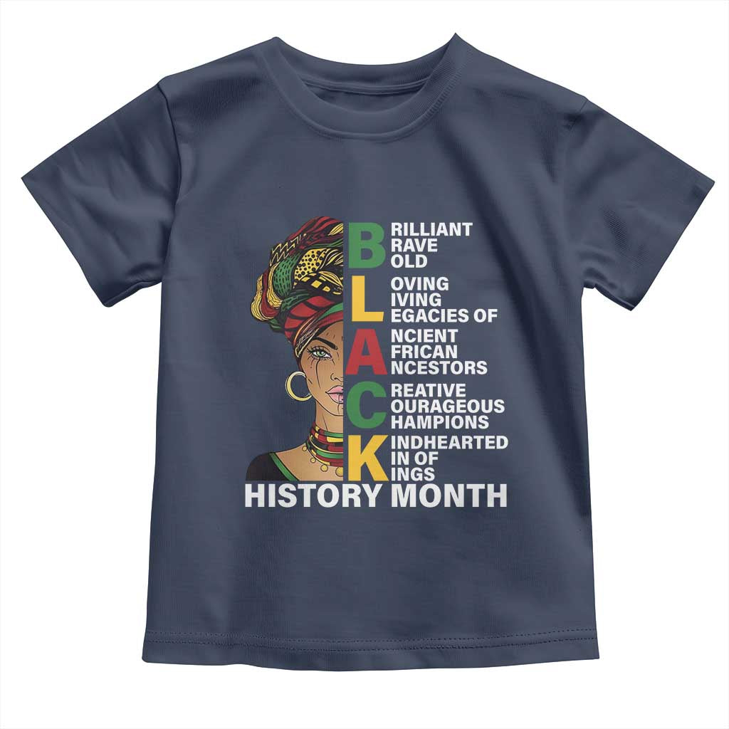 Black History Month Brilliant Brave Bold Toddler T Shirt African American Pride