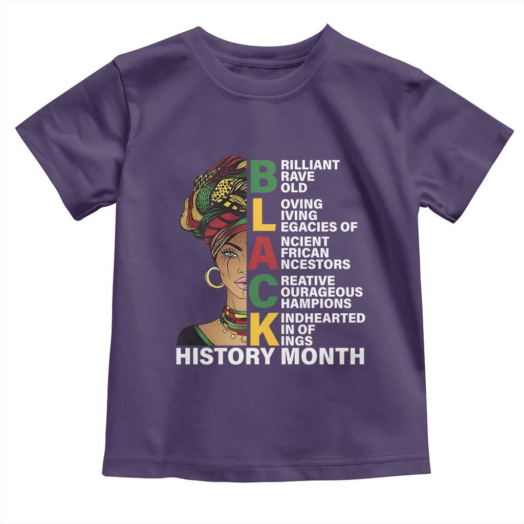 Black History Month Brilliant Brave Bold Toddler T Shirt African American Pride