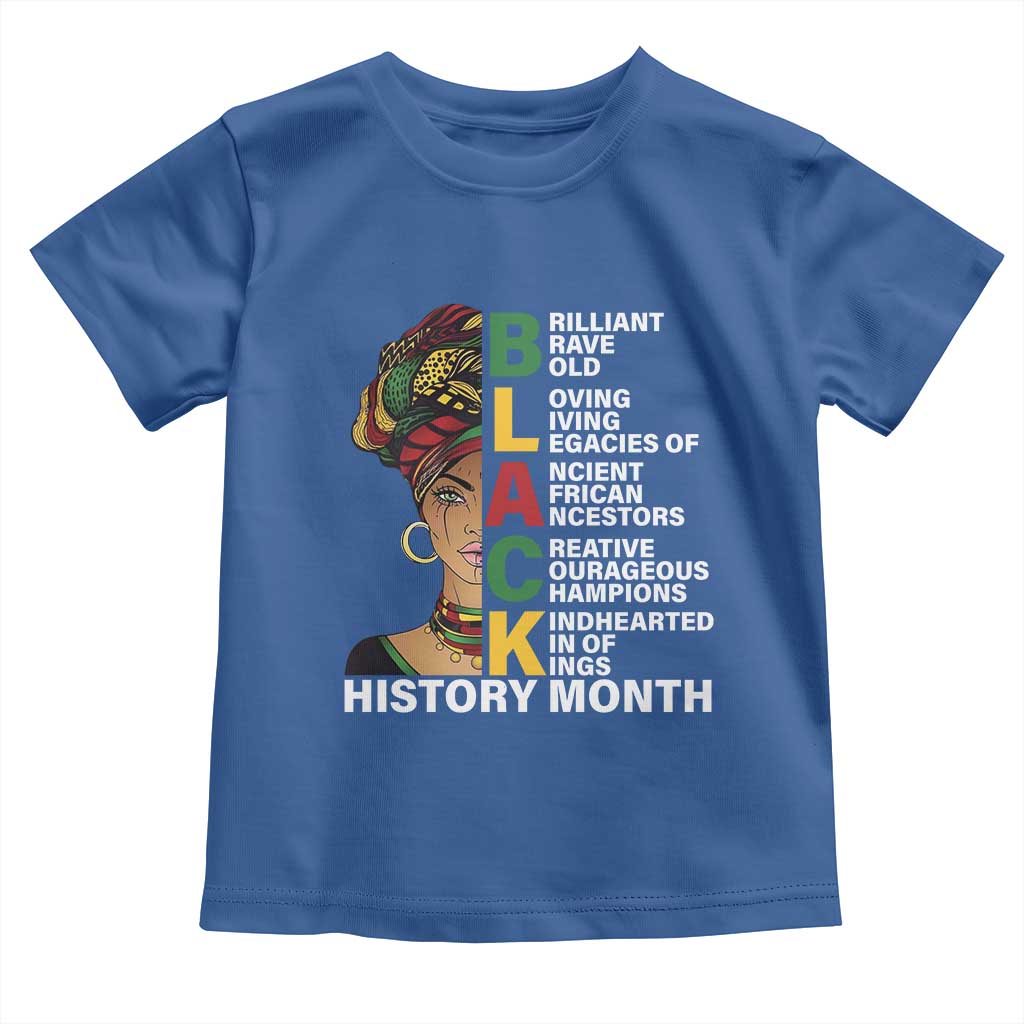 Black History Month Brilliant Brave Bold Toddler T Shirt African American Pride
