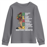 Black History Month Brilliant Brave Bold Youth Sweatshirt African American Pride