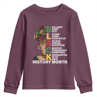 Black History Month Brilliant Brave Bold Youth Sweatshirt African American Pride