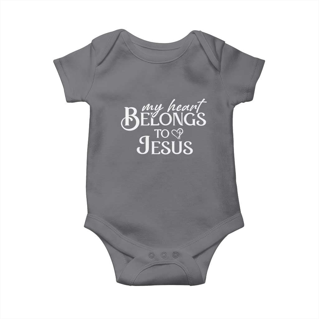 My Heart Belongs To Jesus Baby Onesie Christian Religious God Valentine's Day