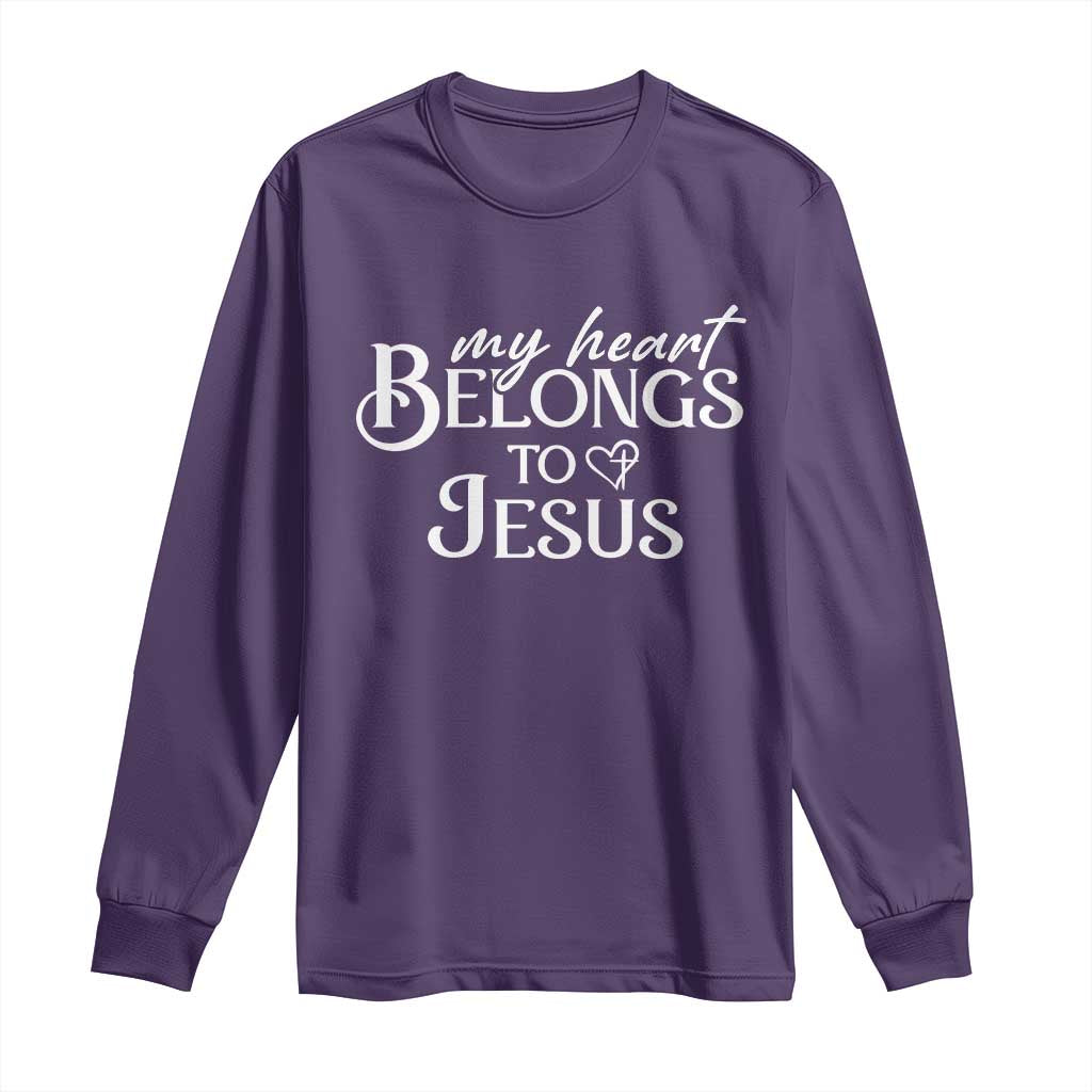 My Heart Belongs To Jesus Long Sleeve Shirt Christian Religious God Valentine's Day