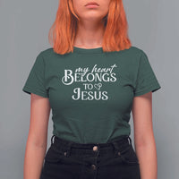 My Heart Belongs To Jesus T Shirt For Women Christian Religious God Valentine's Day