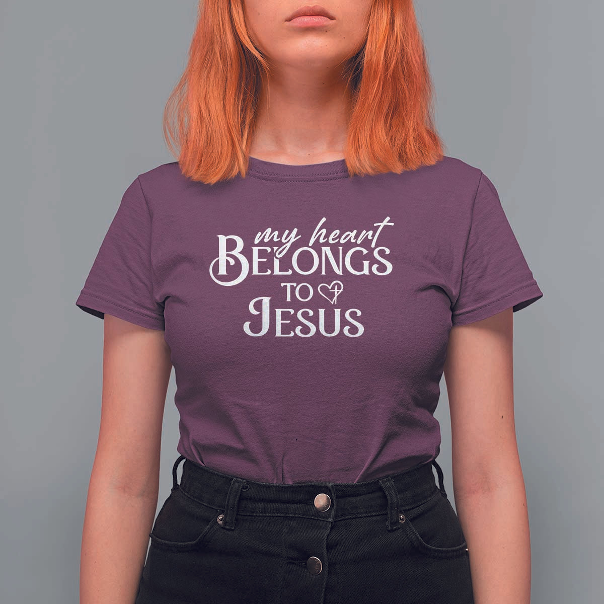 My Heart Belongs To Jesus T Shirt For Women Christian Religious God Valentine's Day