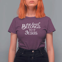 My Heart Belongs To Jesus T Shirt For Women Christian Religious God Valentine's Day