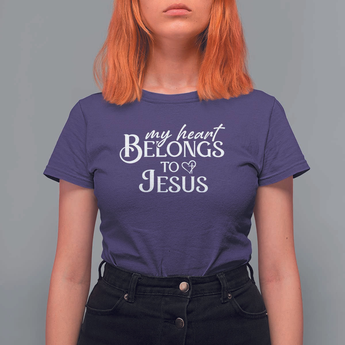 My Heart Belongs To Jesus T Shirt For Women Christian Religious God Valentine's Day