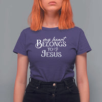 My Heart Belongs To Jesus T Shirt For Women Christian Religious God Valentine's Day