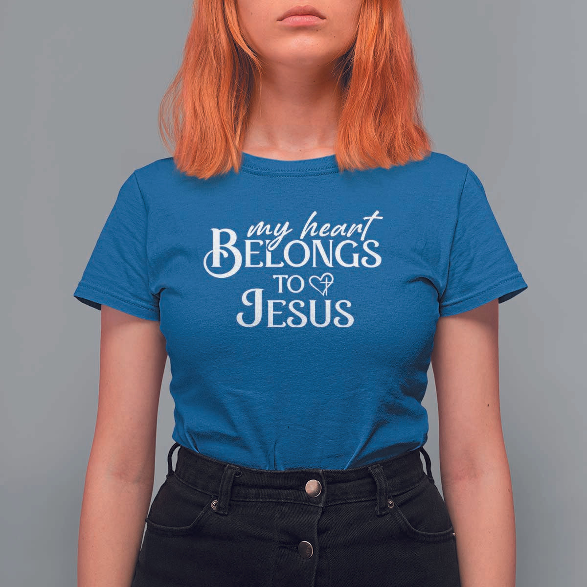 My Heart Belongs To Jesus T Shirt For Women Christian Religious God Valentine's Day