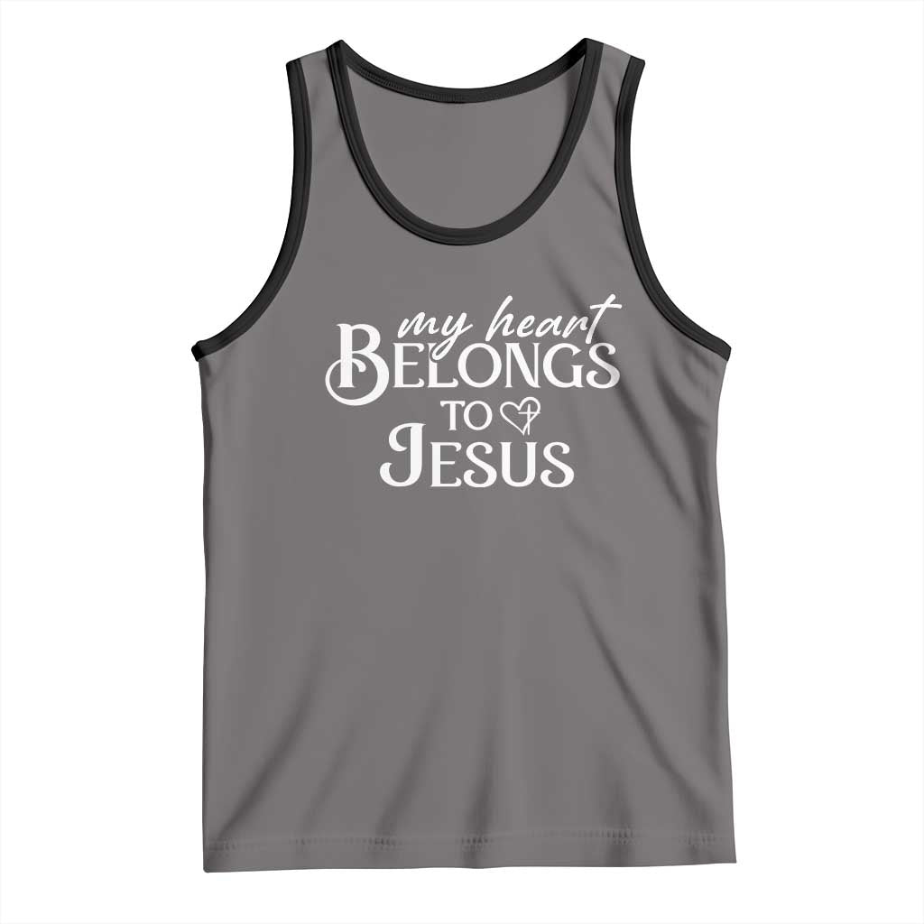 My Heart Belongs To Jesus Tank Top Christian Religious God Valentine's Day