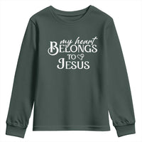 My Heart Belongs To Jesus Youth Sweatshirt Christian Religious God Valentine's Day
