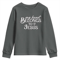 My Heart Belongs To Jesus Youth Sweatshirt Christian Religious God Valentine's Day