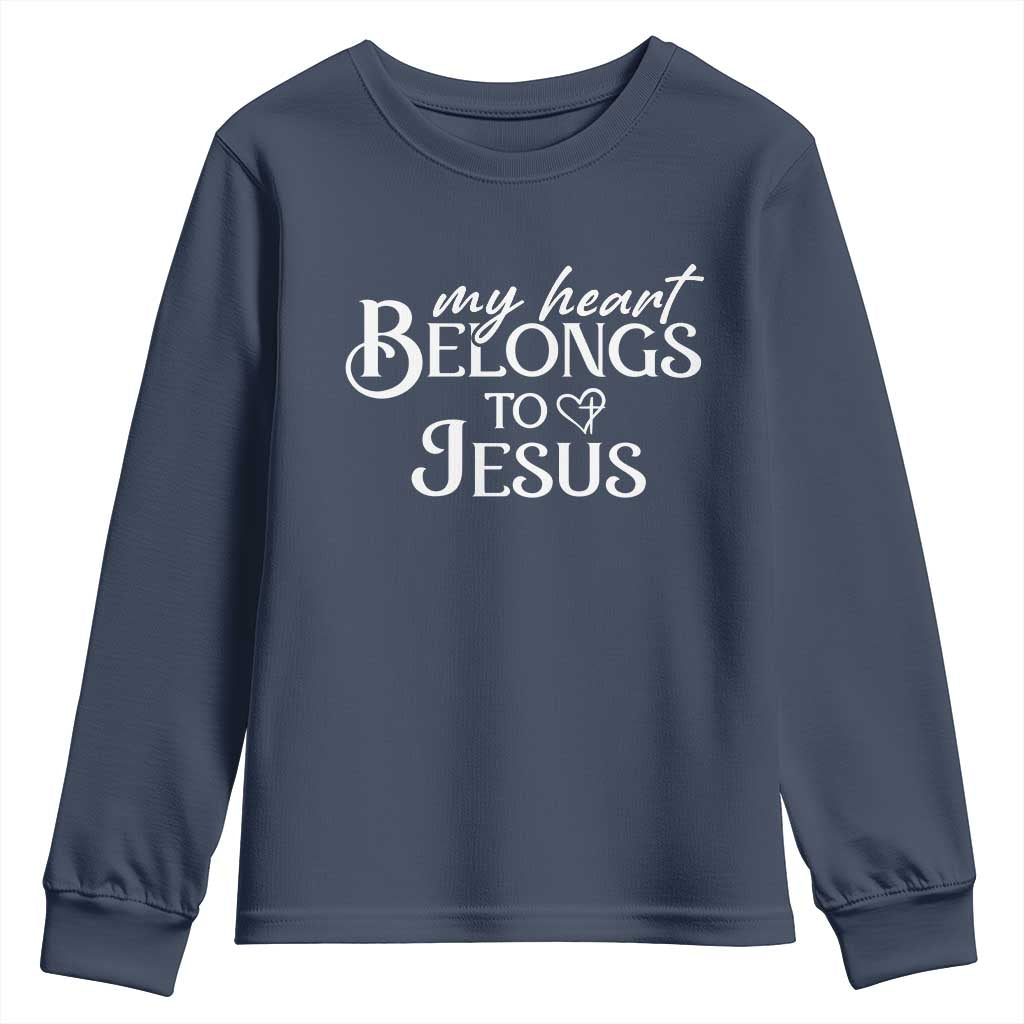 My Heart Belongs To Jesus Youth Sweatshirt Christian Religious God Valentine's Day