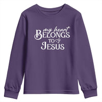 My Heart Belongs To Jesus Youth Sweatshirt Christian Religious God Valentine's Day